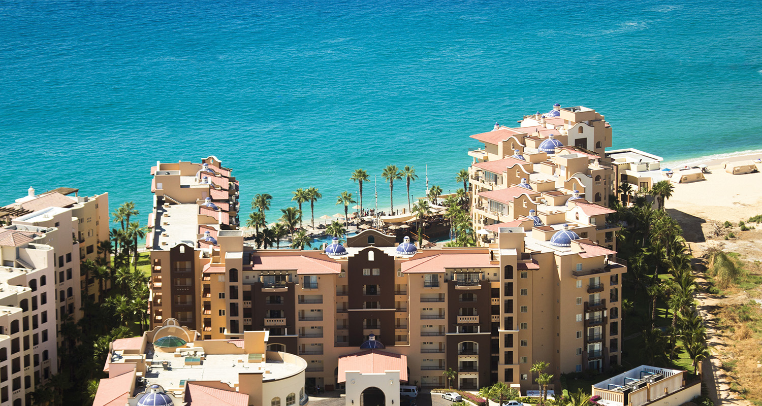 Aerial view of El Arco and Medano Beach Cabo San Lucas